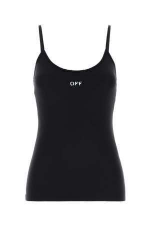 Black stretch nylon tank top OFF WHITE (2FA00630T)
