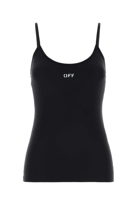 Black stretch nylon tank top OFF WHITE (2FA00630T)