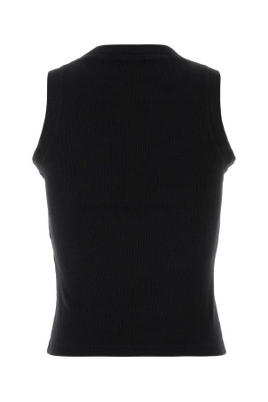 Black stretch cotton tank top OFF WHITE (2FA00673T)