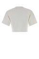 White stretch cotton t-shirt OFF WHITE (2FA00678T)