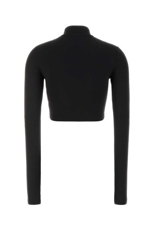 Black stretch jersey top OFF WHITE (2FB00628T)