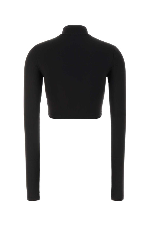 Black stretch jersey top OFF WHITE (2FB00628T)
