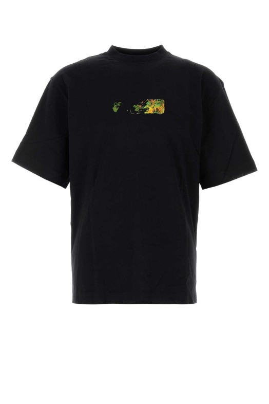 Black cotton t-shirt Black OFF WHITE (44MAA120F26J00D001)