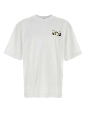 White cotton t-shirt White OFF WHITE (44MAA120F26J00Z100)