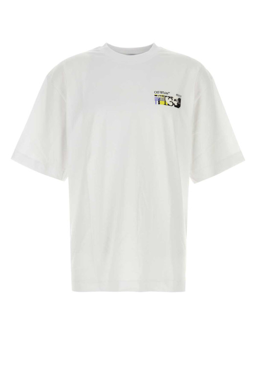 White cotton t-shirt White OFF WHITE (44MAA120F26J00Z100)