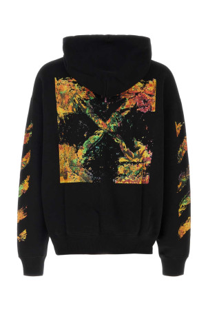 Black cotton sweatshirt Black OFF WHITE (44MBB085F26F004001)