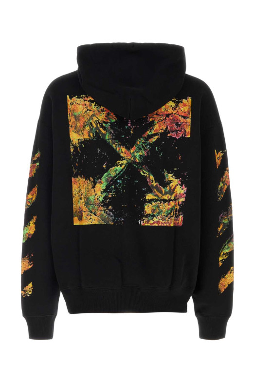 Black cotton sweatshirt Black OFF WHITE (44MBB085F26F004001)