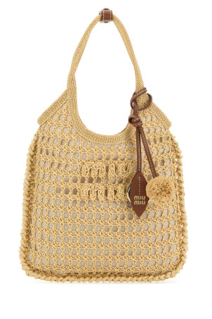 Biege crochet Ivy handbag MIU MIU (5BA281VOBY2I0C)