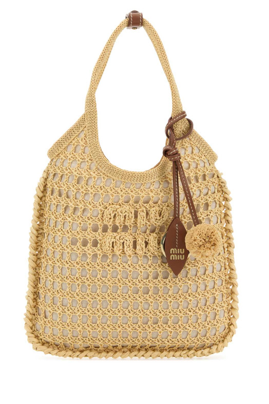 Biege crochet Ivy handbag MIU MIU (5BA281VOBY2I0C)