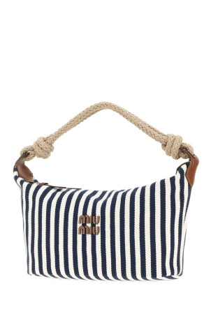 Embroidered canvas shopping bag MIU MIU (5BC196VILO2I0G)