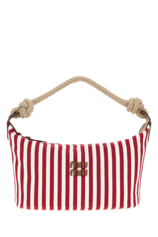Embroidered canvas shopping bag MIU MIU (5BC196VILO2I0G)