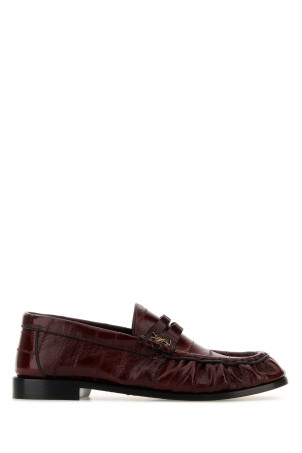 Burgundy leather loafers SAINT LAURENT (8479430WXAF)