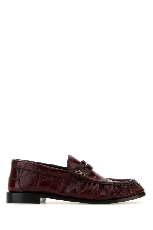 Burgundy leather loafers SAINT LAURENT (8479430WXAF)