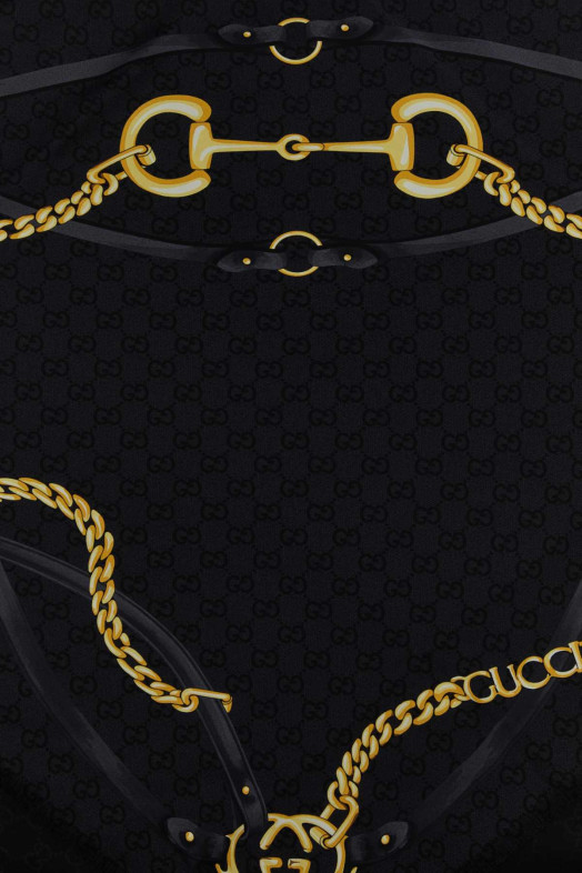 Printed silk foulard GUCCI (8737483GAQ1)
