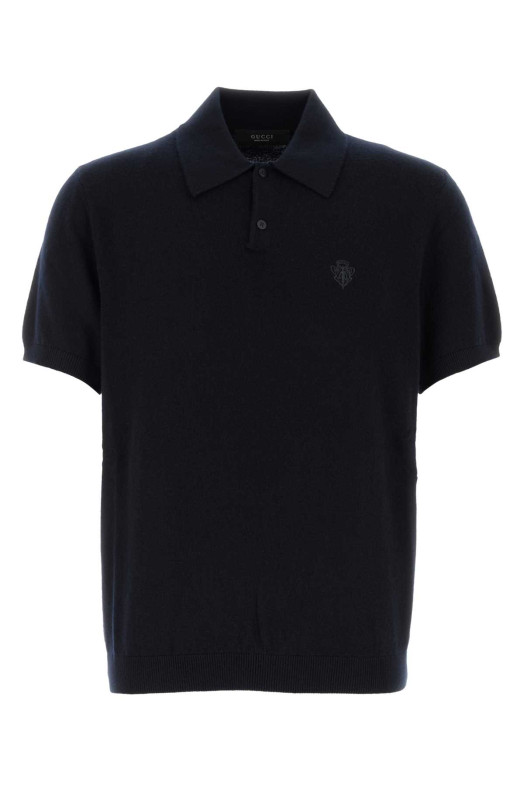 Midnight blue cashmere polo shirt GUCCI (A003XIXKFRL)