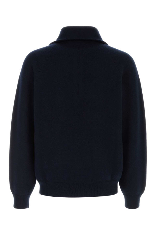 Midnight blue wool blend polo shirt Blue PRADA (UMF398SOOO6242)