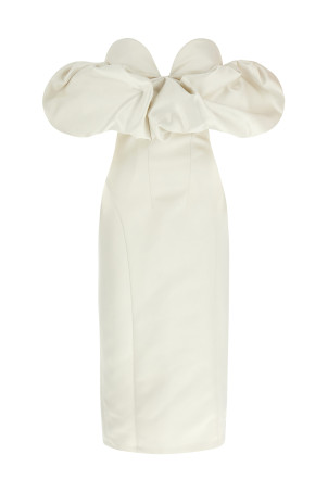 Off-the-shoulder dress White