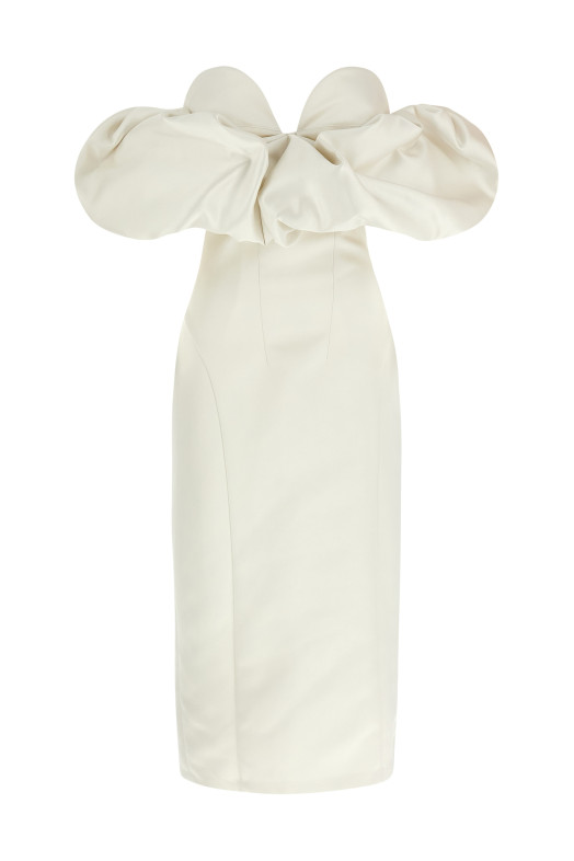 Off-the-shoulder dress White