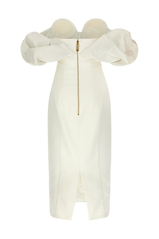 Off-the-shoulder dress White