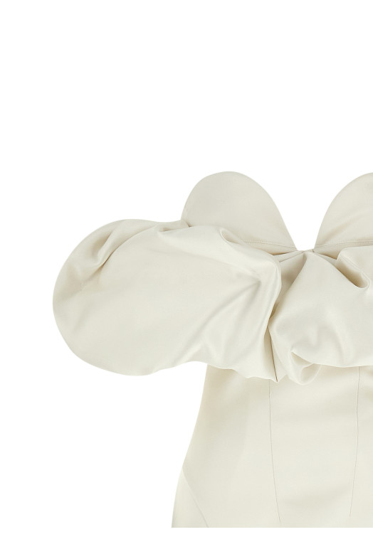 Off-the-shoulder dress White