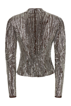 Sequin top Brown