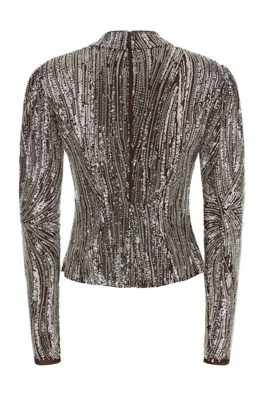 Sequin top Brown
