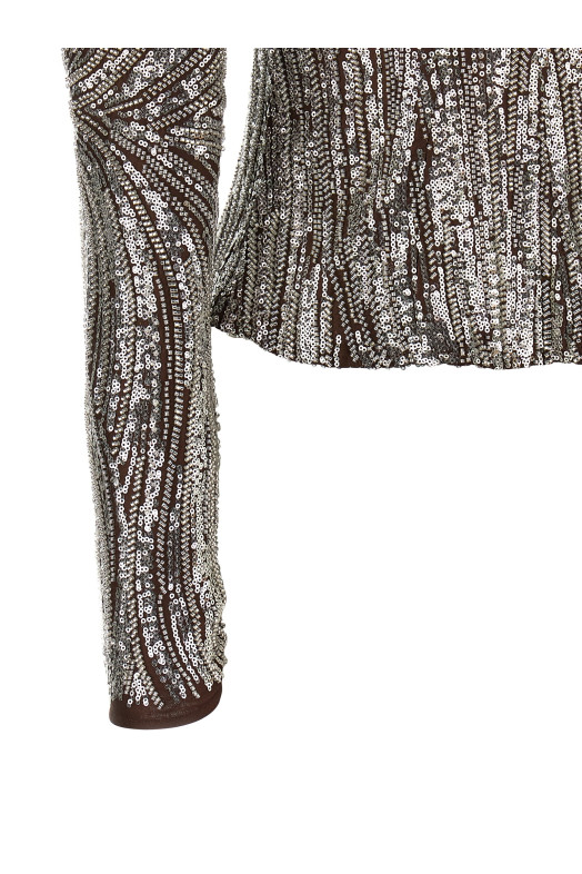 Sequin top Brown