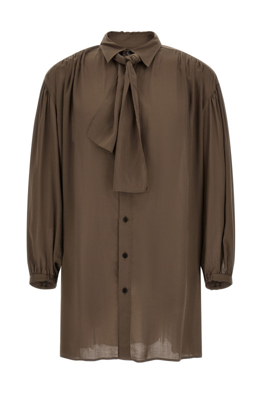 Shirt with scarf Green