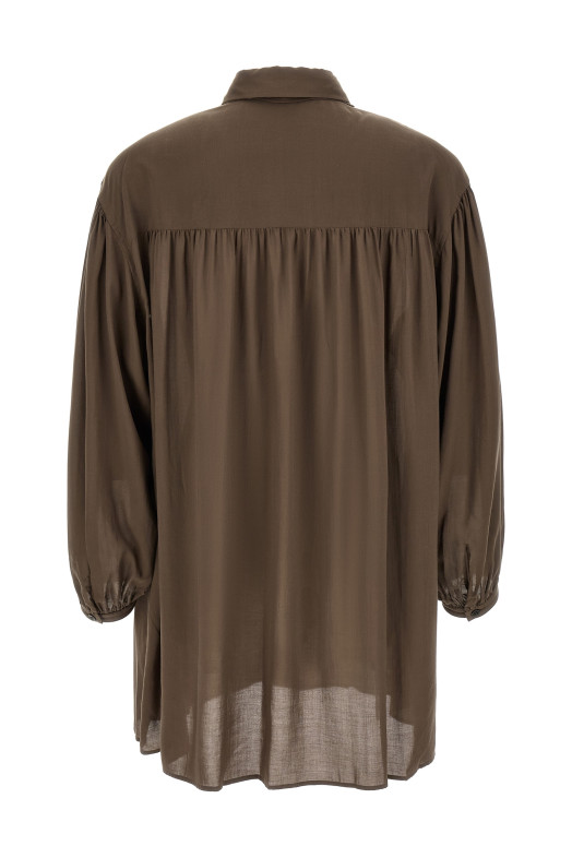 Shirt with scarf Green