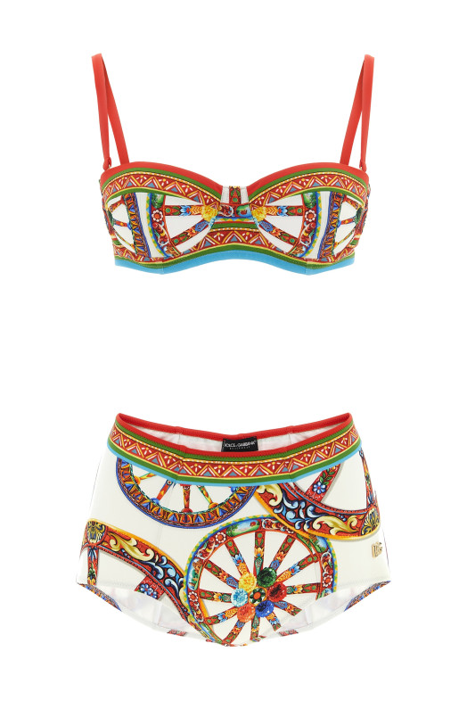 Sicilian 'Carretto' bikini Multicolor