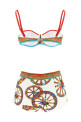 Sicilian 'Carretto' bikini Multicolor