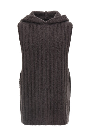 'Hooded Tank' top Gray