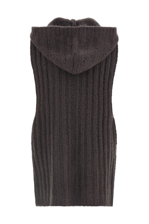 'Hooded Tank' top Gray