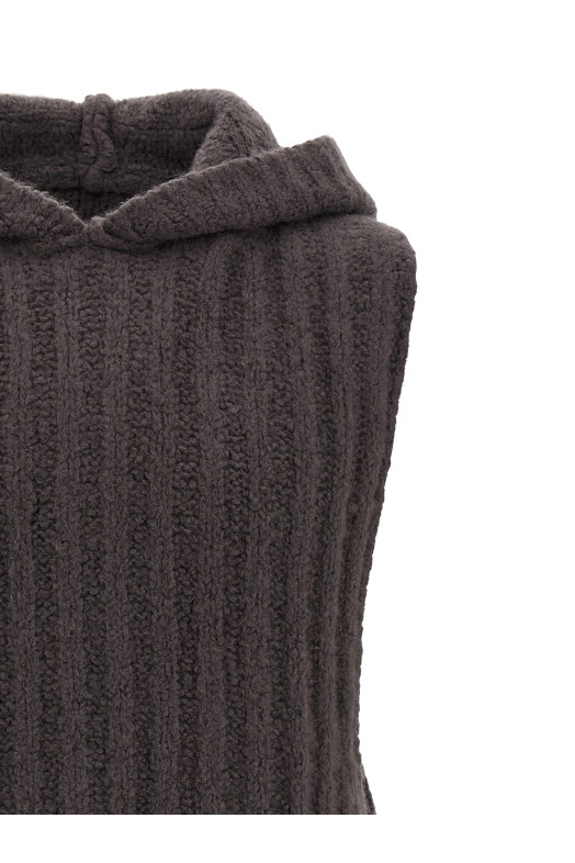 'Hooded Tank' top Gray
