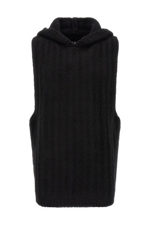 'Hooded Tank' top Black