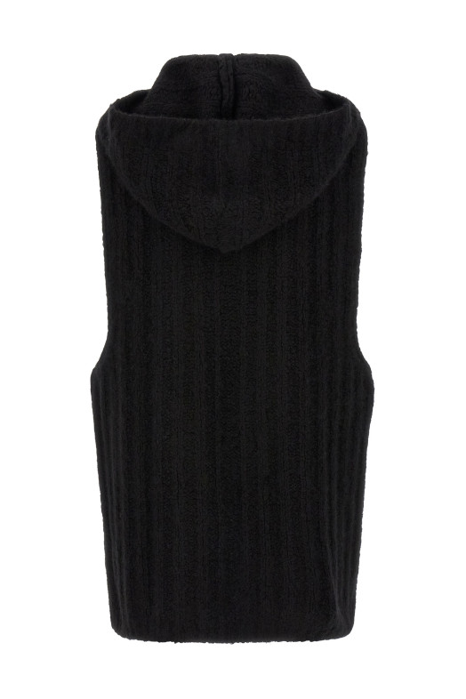 'Hooded Tank' top Black