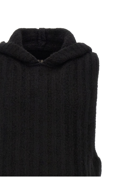 'Hooded Tank' top Black