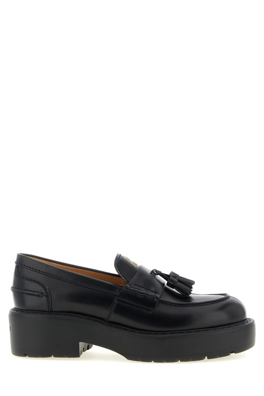 Loafers with tassels Black