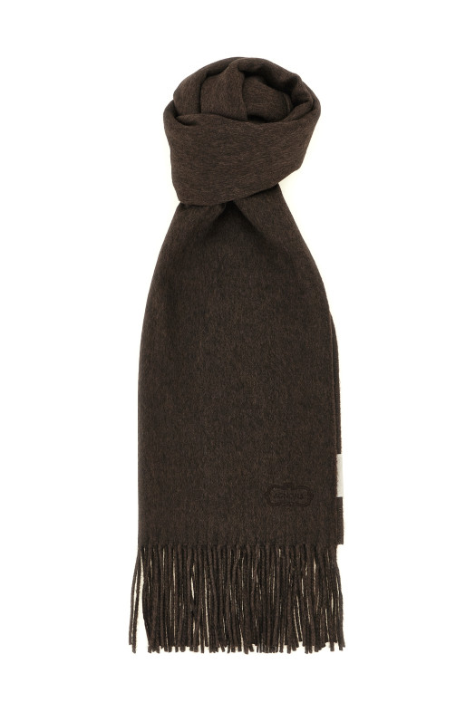 Scarf with fringes Brown