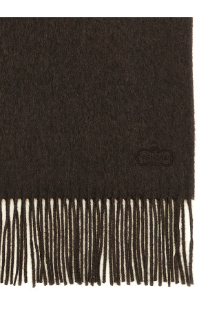 Scarf with fringes Brown