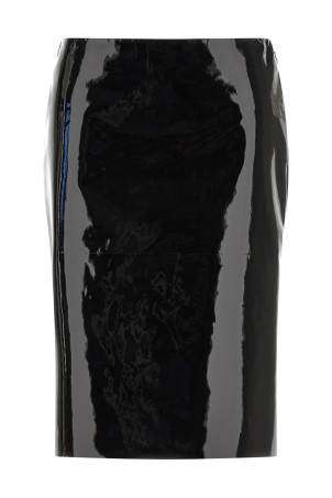 Patent skirt Black