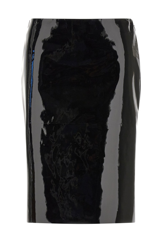 Patent skirt Black
