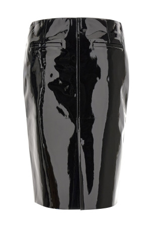 Patent skirt Black