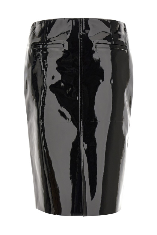 Patent skirt Black