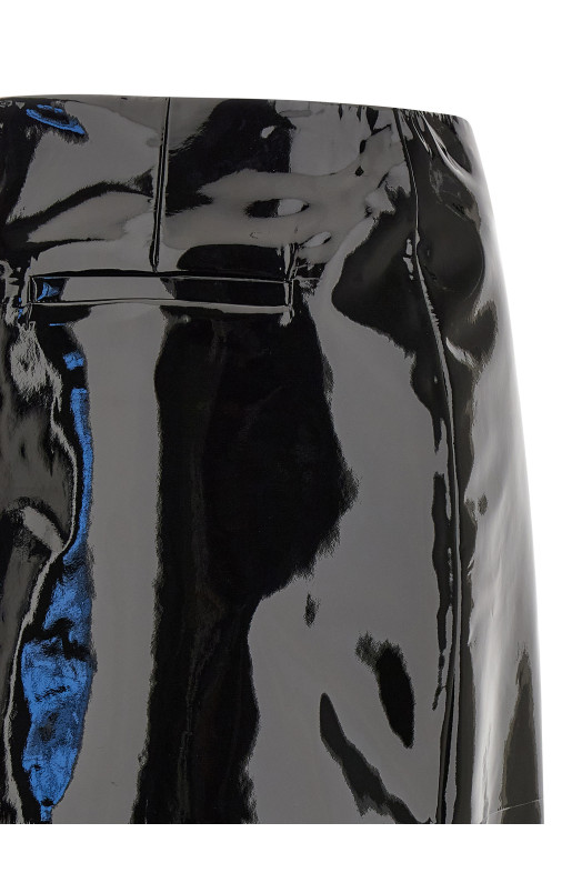 Patent skirt Black
