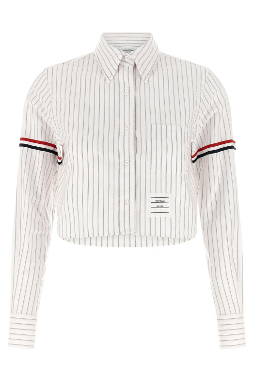 '4BAR' cropped shirt White