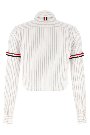 '4BAR' cropped shirt White