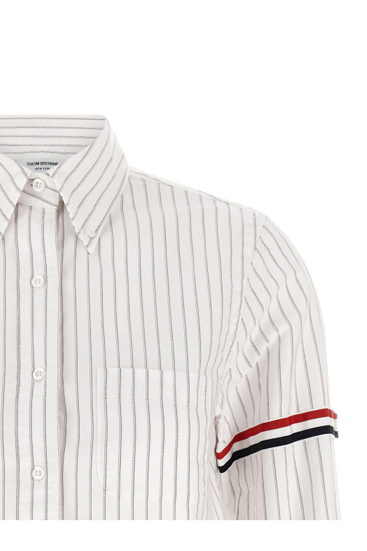 '4BAR' cropped shirt White