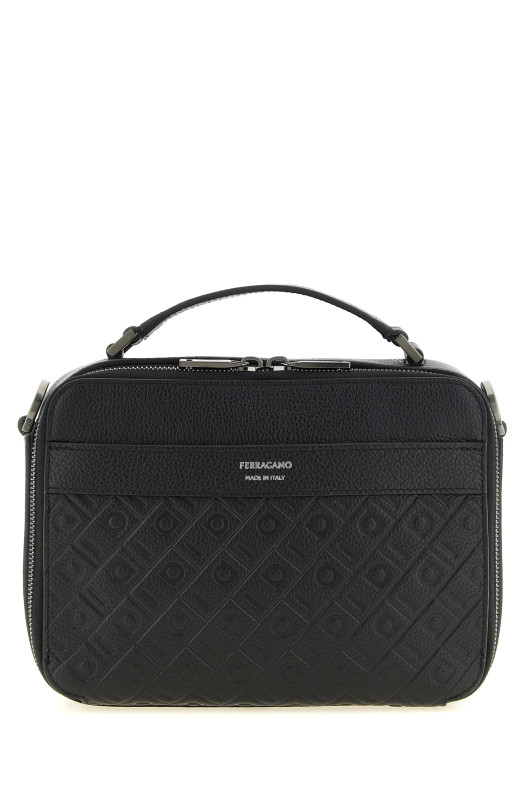 'Ferragamo Monogram' crossbody bag Black