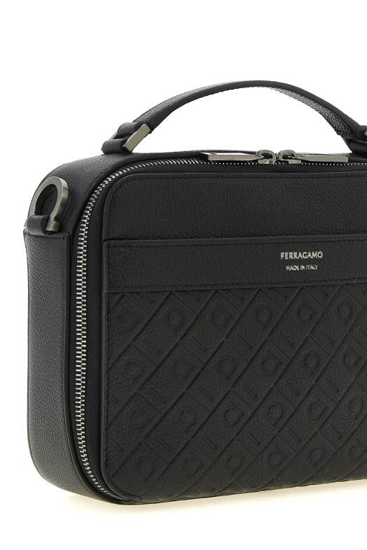 'Ferragamo Monogram' crossbody bag Black